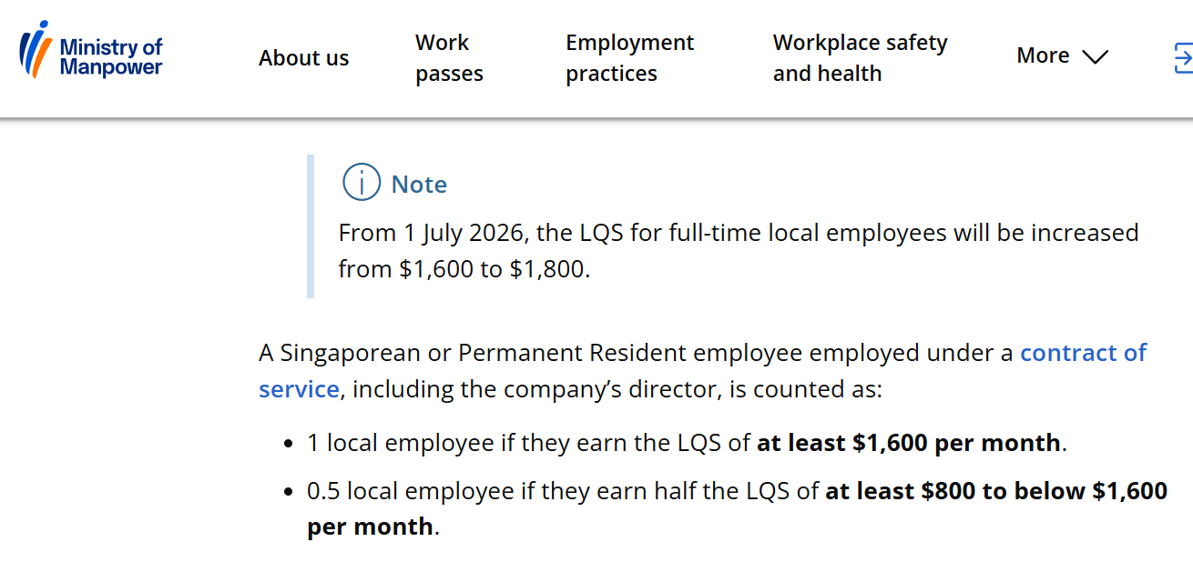 Singapore’s MOM Announces Higher Local Salary Threshold Effective July 1, With Ripple Effects on Foreign Worker Visa Quotas