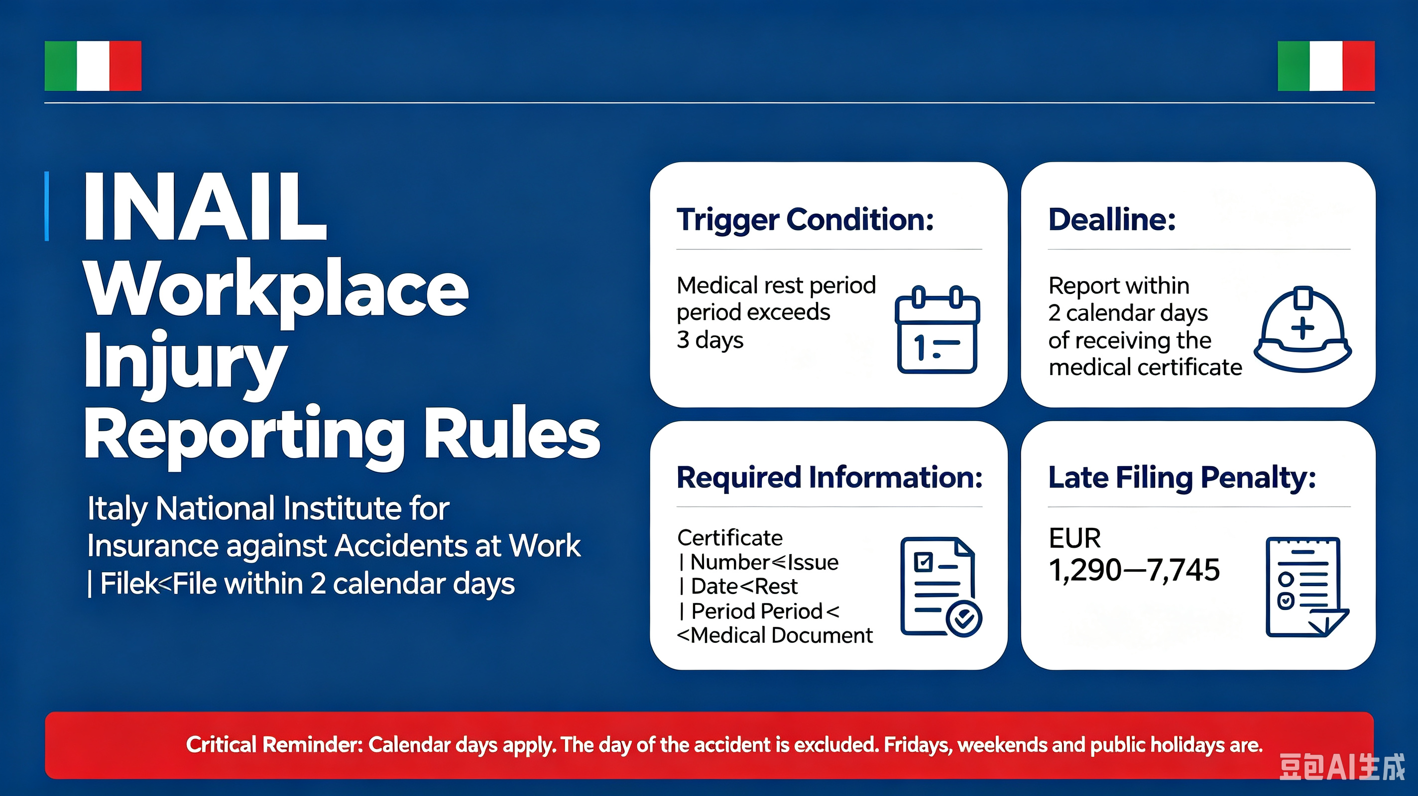 Mandatory Rules for INAIL Workplace Injury Reporting